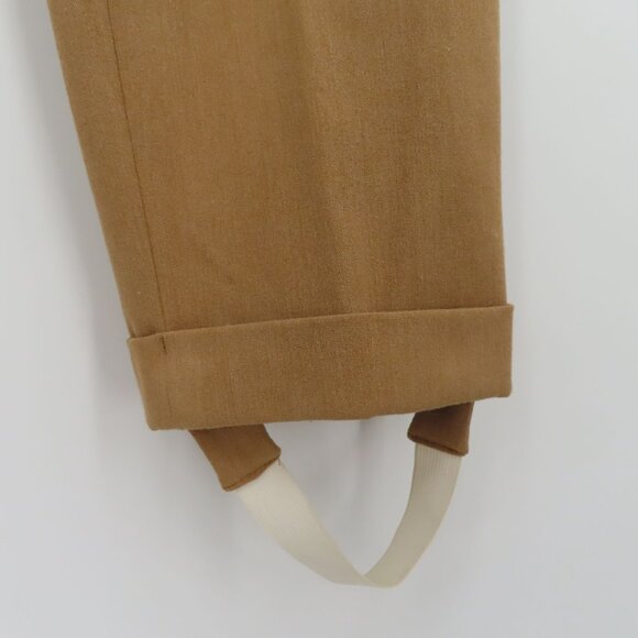 Lauren Ralph Lauren LRL Women 12 Tan Brown Stirrup Pants Leather Patches NEW Y2K - Picture 5 of 12